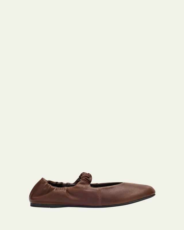 Leather Band Ballerina Flats